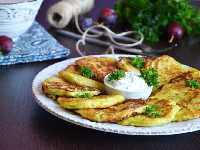 Рецепт кабачковых драников из кабачков и картошки