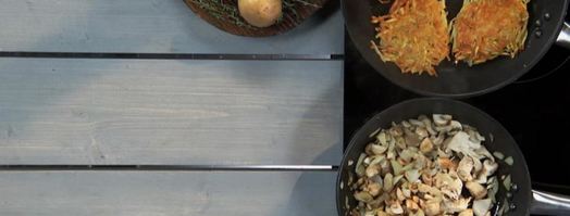 картофельные драники с грибами. Шаг 3