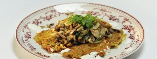 картофельные драники с грибами. Шаг 5