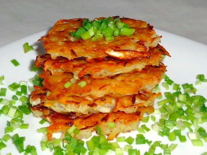 Рецепт картофельных драников с капустой