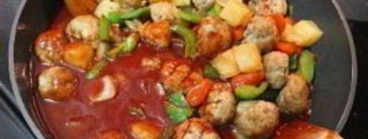 фрикадельки из курицы в чили соусе с овощами. Шаг 9