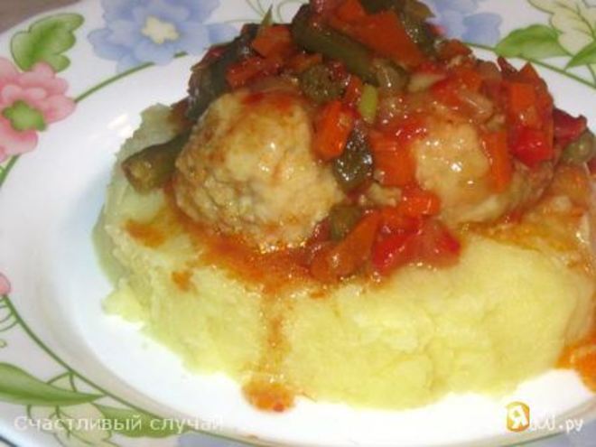 Рецепт фрикаделек с овощами в кисло-сладком соусе