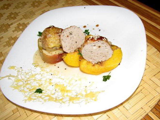 Рецепт фрикаделек в персиках и яблоках