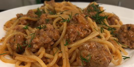 Макароны с фрикадельками за 25-30 минут