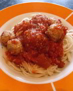 Спагетти с фрикадельками