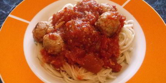 Спагетти с фрикадельками
