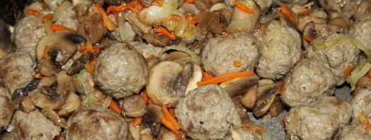 закуска из грибов с фрикадельками. Шаг 8