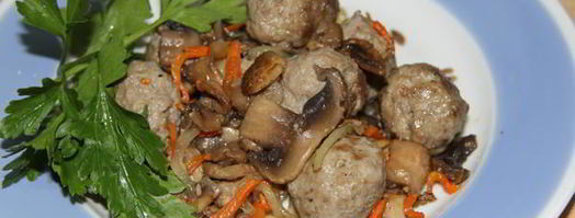 закуска из грибов с фрикадельками. Шаг 9