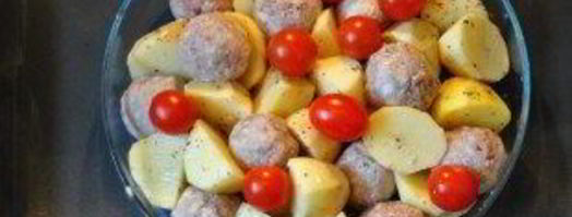 запеченный картофель с фрикадельками. Шаг 6