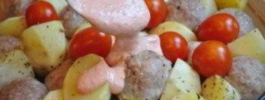 запеченный картофель с фрикадельками. Шаг 8