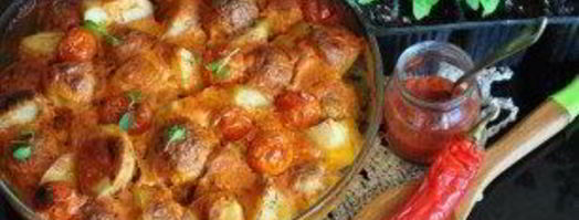 запеченный картофель с фрикадельками. Шаг 9