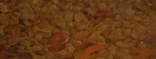 чечевица с грибами, ветчиной и куриными сосисками. Шаг 13