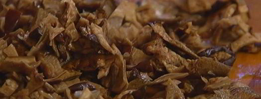 чечевица с грибами, ветчиной и куриными сосисками. Шаг 7