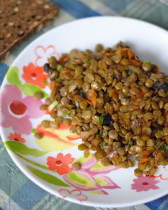 Чечевица с шампиньонами