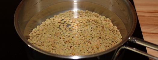 чечевица с зеленым луком. Шаг 3