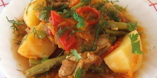 Картофель с говядиной