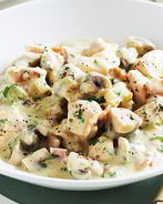 Картофель с курицей под сливками