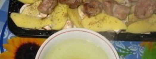 картофель со свининой и грибами. Шаг 6