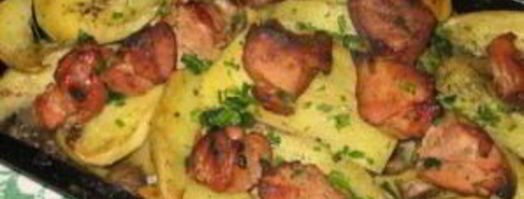 картофель со свининой и грибами. Шаг 8