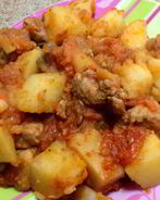 Картофель со свининой в мультиварке