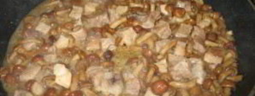 картошка с грибами опятами жареная. Шаг 5