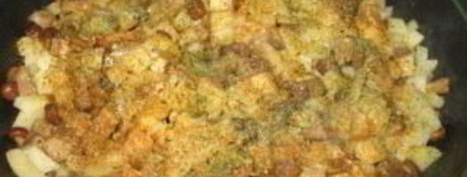 картошка с грибами опятами жареная. Шаг 7