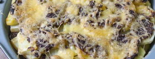 картошка с грибным фаршем в духовке. Шаг 11