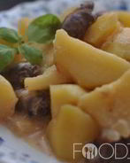 Картошка с куриными сердечками в мультиварке