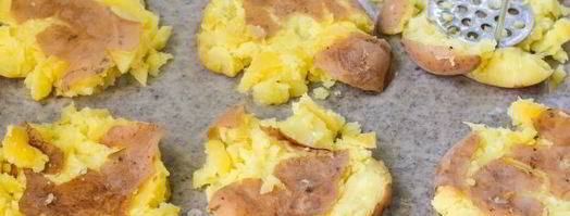 мятый картофель с ветчиной в духовке. Шаг 8