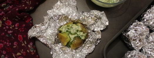 печеный картофель с грибной начинкой. Шаг 4