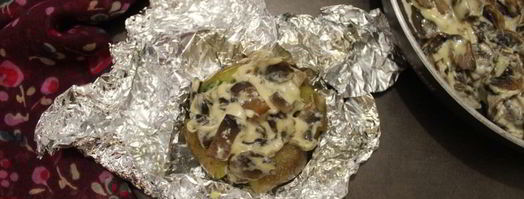 печеный картофель с грибной начинкой. Шаг 5