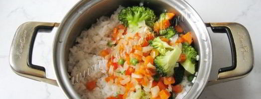 рис с брокколи и зеленым горошком. Шаг 9