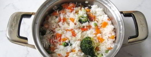 рис с брокколи и зеленым горошком. Шаг 10