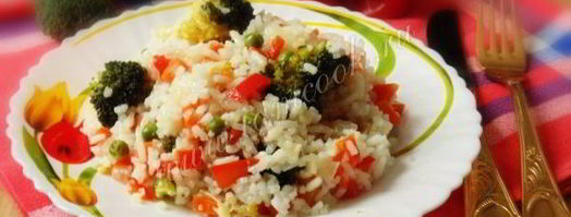 рис с брокколи и зеленым горошком. Шаг 11