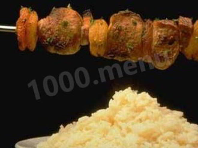 Рецепт риса с куриными шашлычками по-тайски