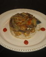 Рис с курицей и грибами