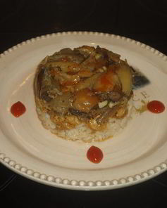 Рис с курицей и грибами