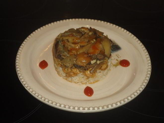 Рецепт риса с курицей и грибами