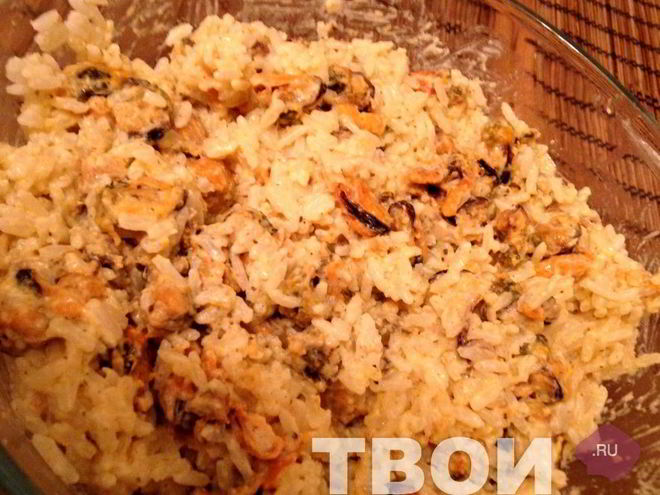 Рецепт риса с мидиями