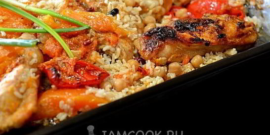 Рис с овощами и курицей