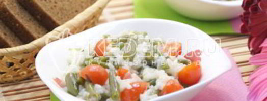 рис с стручковой фасолью и овощами. Шаг 8