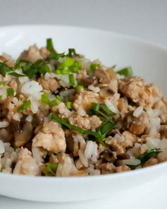 Рис с вешенками