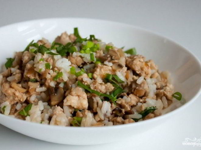 Рецепт риса с вешенками