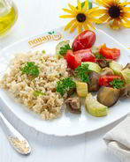 Рис с запеченными овощами