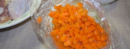 рис в рукаве с курицей и овощами. Шаг 13