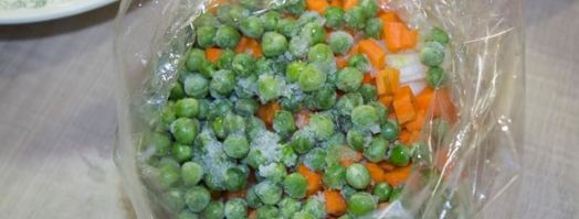 рис в рукаве с курицей и овощами. Шаг 14