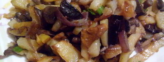 жареная картошечка с лесными грибочками. Шаг 8