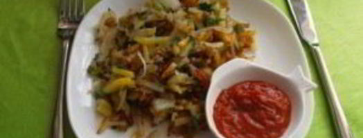 жареная картошка с зеленью. Шаг 8