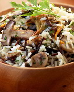 Жареный рис с грибами