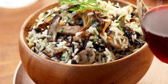 Жареный рис с грибами